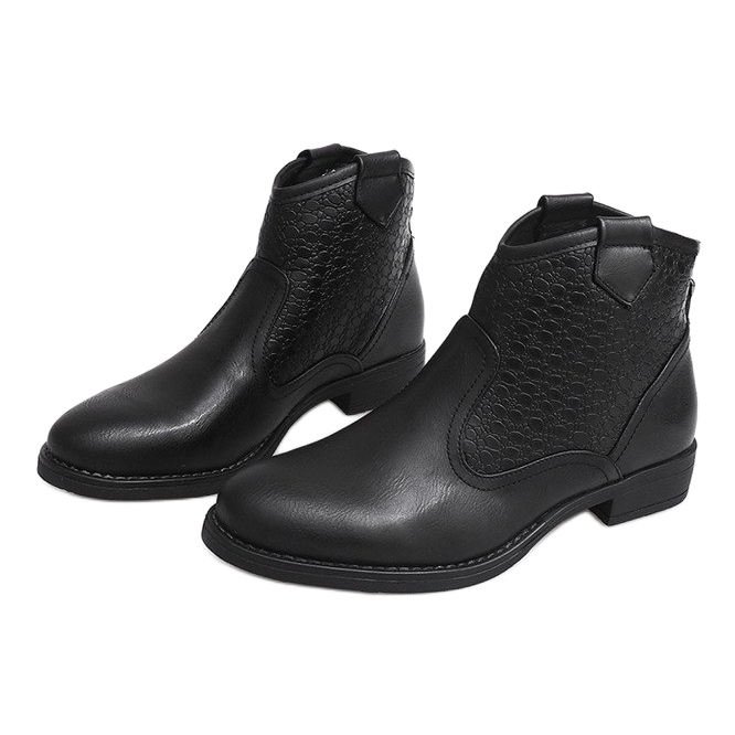 Halbschuhe Cowboystiefel 248-PA Schwarz 1