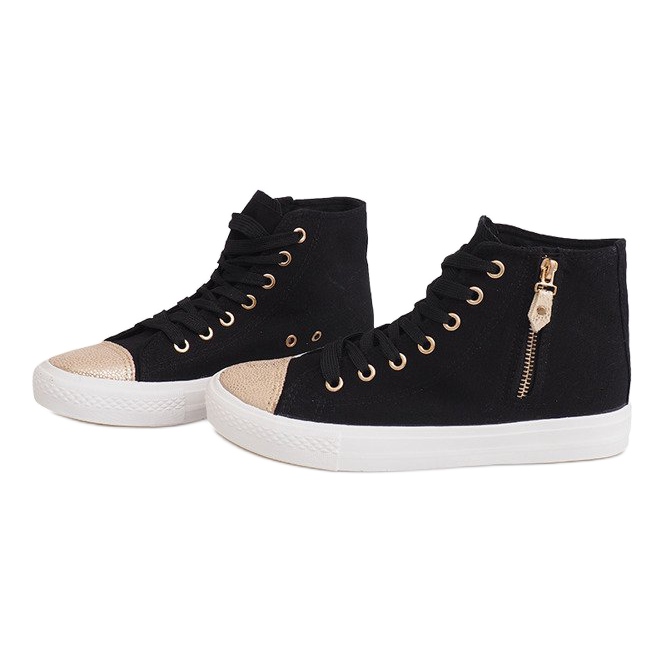 High Slider Hit Sneakers Sneakers H-11 Schwarz weiß 1