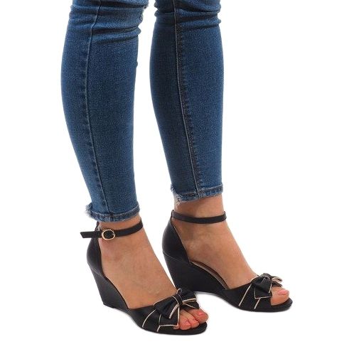 Keilsandalen F1-43 Schwarz 1