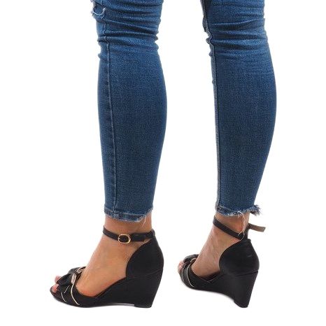 Keilsandalen F1-43 Schwarz 2