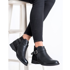 Anesia Paris Klassische Stiefel mit Schnalle schwarz 1