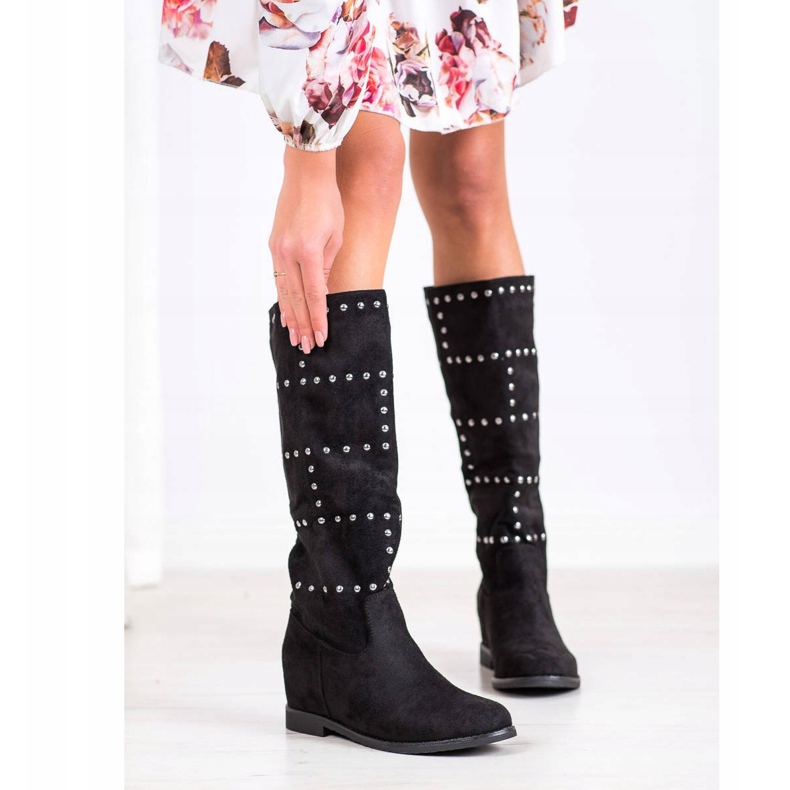 Seastar Slip-On Stiefel mit Keilabsatz schwarz 1