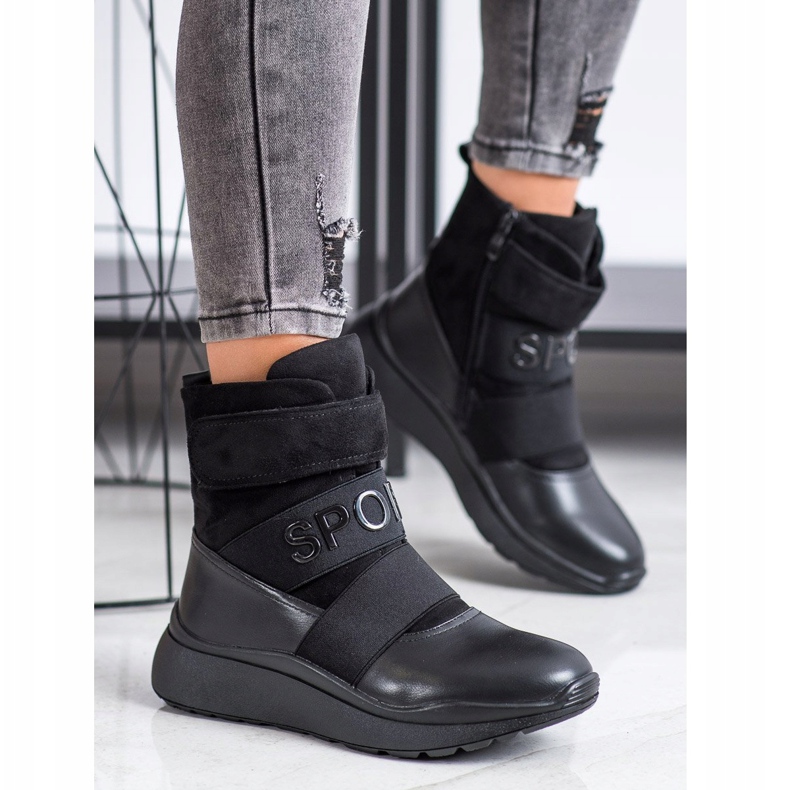 SHELOVET Warme Sportstiefel schwarz 1