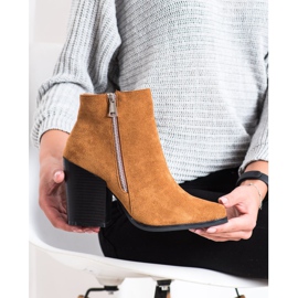 Marquiz Warme Stiefel mit dekorativem Reißverschluss beige gelb 1