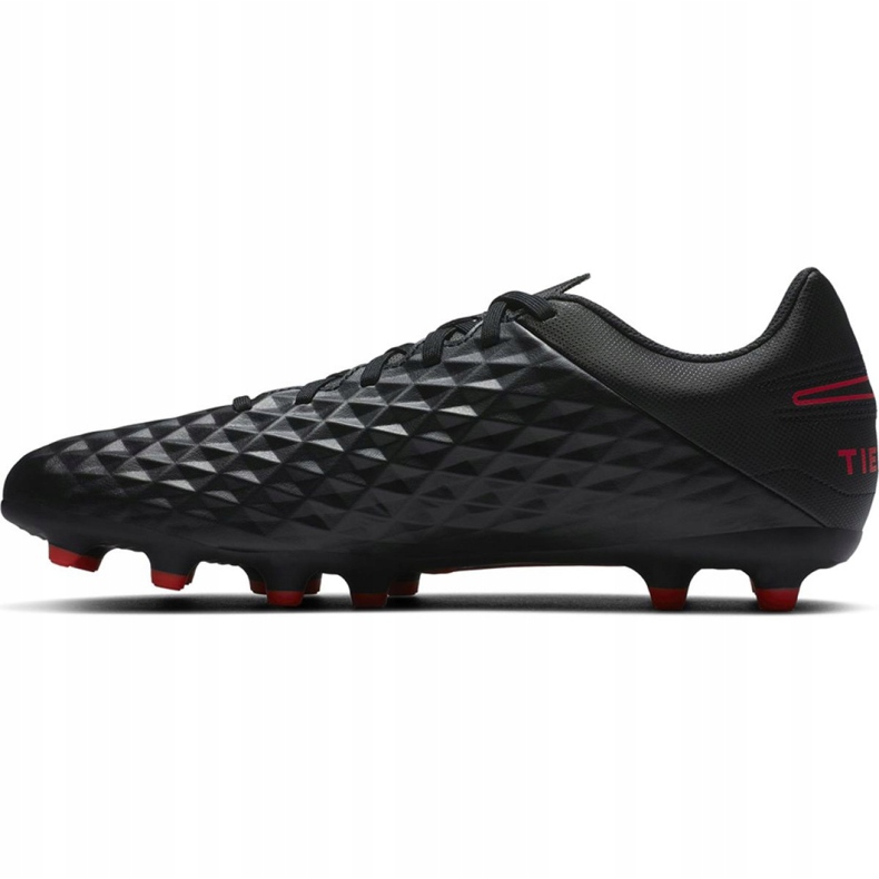 Nike Tiempo Legend 8 Club FG / MG M AT6107 060 Fußballschuhe schwarz, rot, schwarz / silbrig schwarz 2
