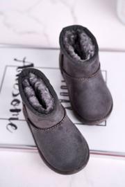 Warme Kinder-Jugend-Schneestiefel Grey Gooby grau 2