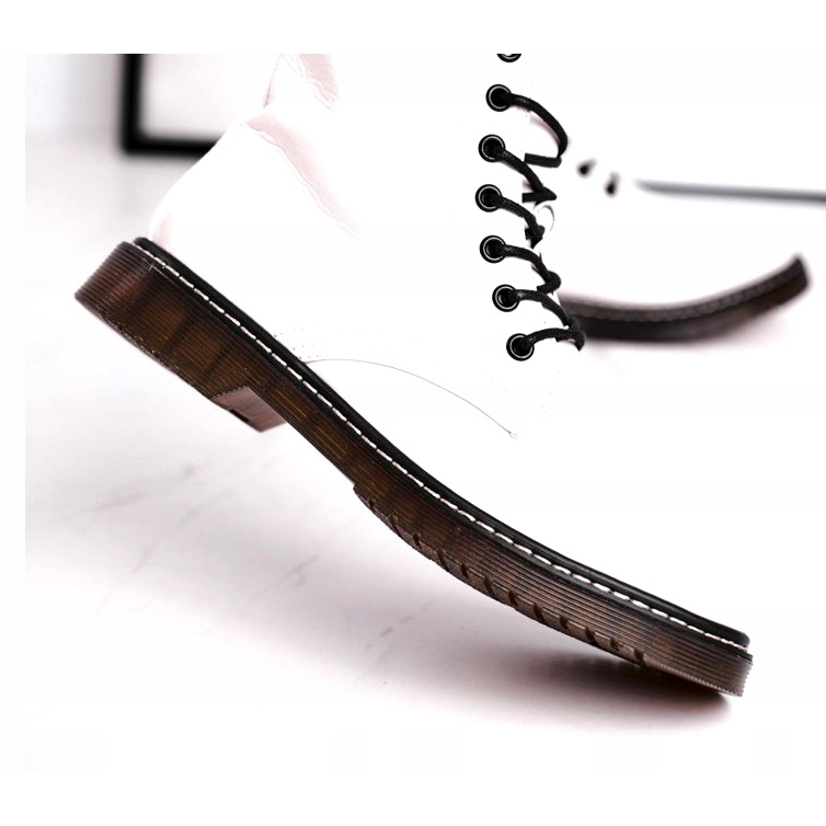 Evento Frauenstiefel, lackierte weiße Stiefel 20BT35-3001 1