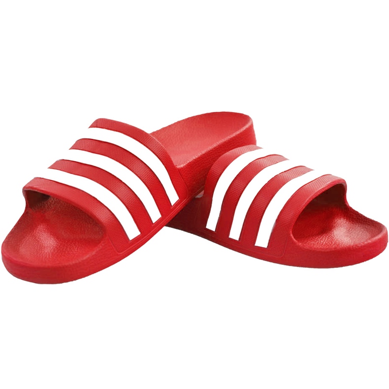 Adidas Adilette Aqua rote Hausschuhe F35540 weiß 1