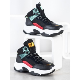 SHELOVET Bunte Turnschuhe schwarz mehrfarbig 1