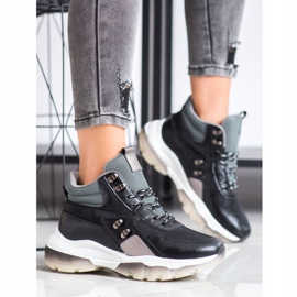 SHELOVET Schwarze Mode-Turnschuhe mehrfarbig 1