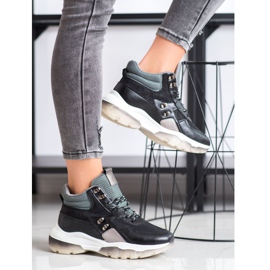 SHELOVET Schwarze Mode-Turnschuhe mehrfarbig 2