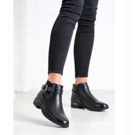 Anesia Paris Klassische Stiefel mit Schnalle schwarz 1