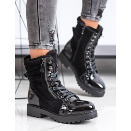 SHELOVET Stilvolle Trapper mit Erwärmung schwarz 2