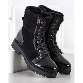 SHELOVET Stilvolle Trapper mit Erwärmung schwarz 1