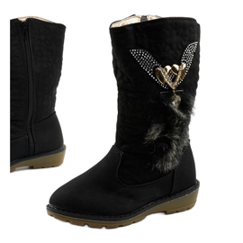 Eilris isolierte Kinderstiefel für Mädchen schwarz 1