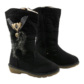 Eilris isolierte Kinderstiefel für Mädchen schwarz 2