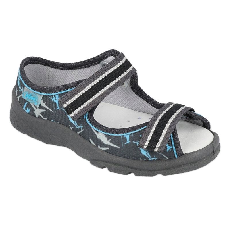 Befado Kinderschuhe 869Y143 schwarz blau grau 1