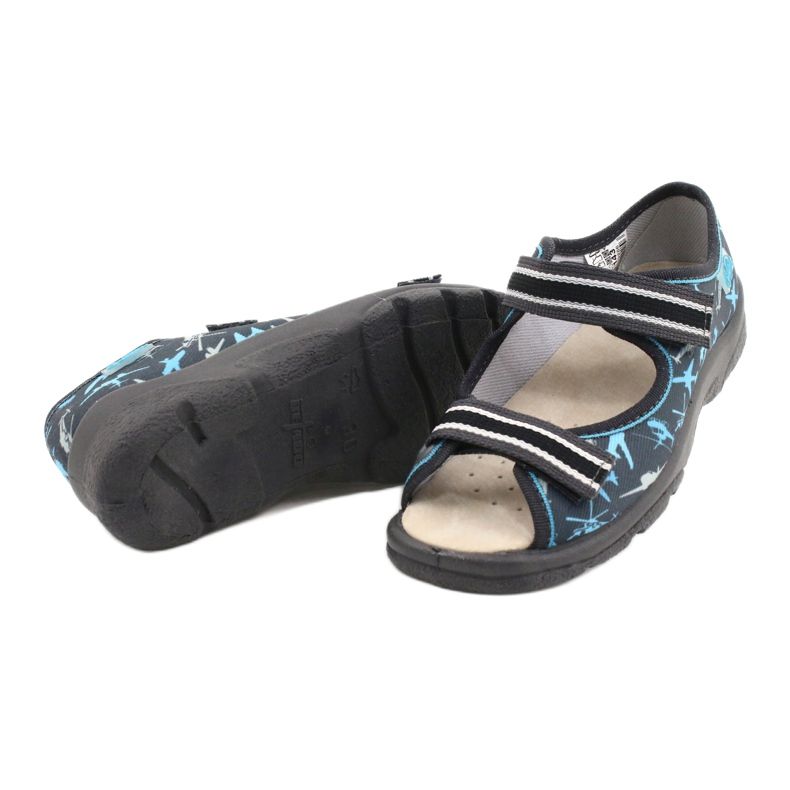 Befado Kinderschuhe 869Y143 schwarz blau grau 4