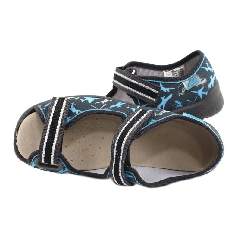 Befado Kinderschuhe 869Y143 schwarz blau grau 5