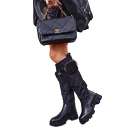 PS1 Schwarze Remy Damenstiefel mit Niere 2