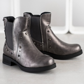 Bestelle Slipper mit Jets braun silber- 1