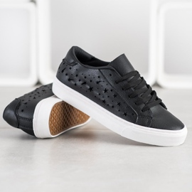 J. Star Niedrige Sneakers mit Sternen schwarz 1