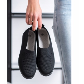 Via Giulia  Durchbrochene Slip-On-Sneakers schwarz 2
