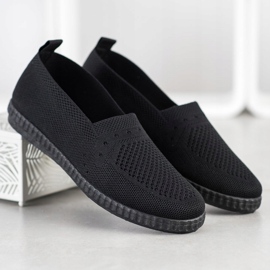 Via Giulia  Durchbrochene Slip-On-Sneakers schwarz 1