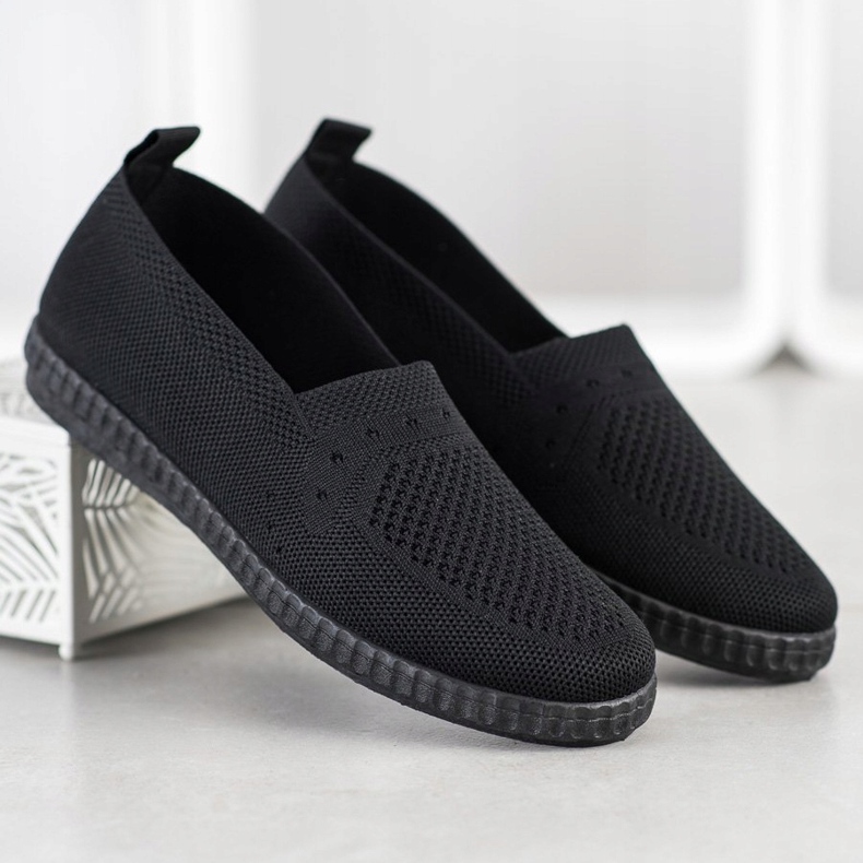 Via Giulia  Durchbrochene Slip-On-Sneakers schwarz 1