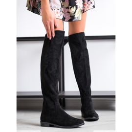 Sergio Leone Stiefel mit asymmetrischem Obermaterial schwarz 1