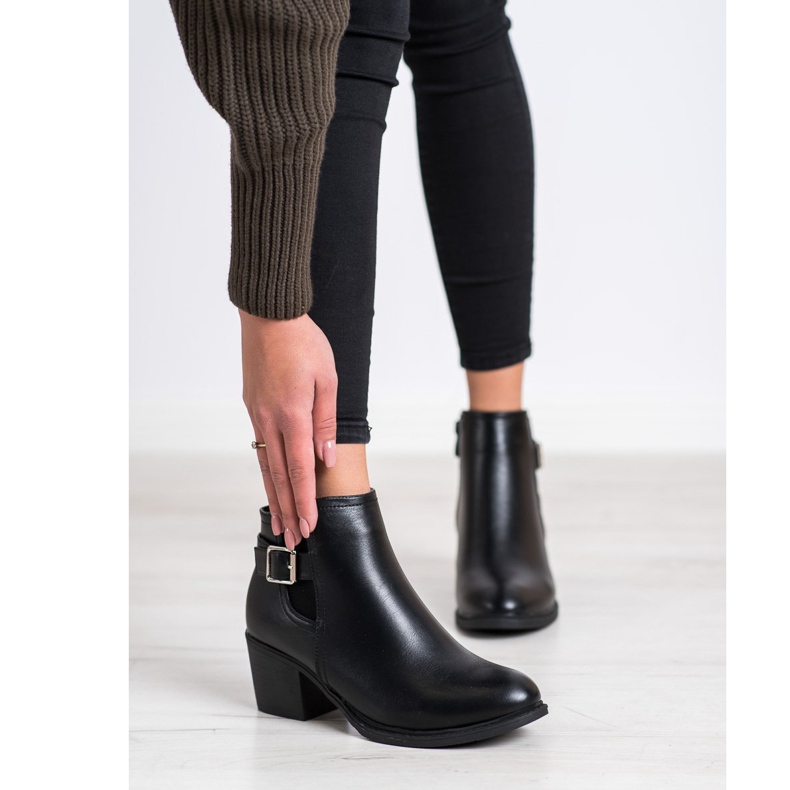 Queen Vivi Lässige Öko-Lederstiefel schwarz 1