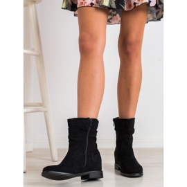 Queentina Stiefel mit breitem Obermaterial schwarz 2