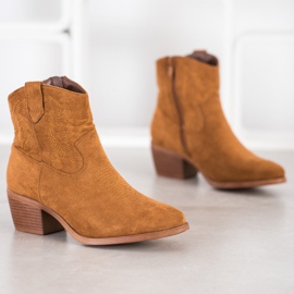 Cm Paris Stylische Cowboystiefel aus Wildleder braun 1