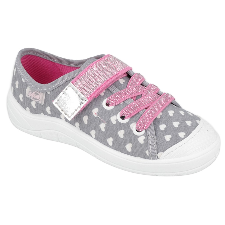 Befado Kinderschuhe 251X159 weiß rosa silber- grau 1
