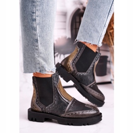 Damen Leder Jodhpur Stiefel Maciejka Grau 04634-03 beige braun 1