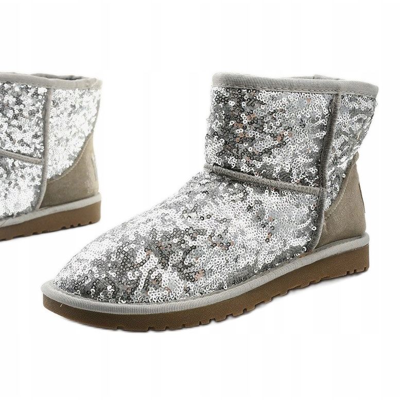 Silberne isolierte Stiefel, emu Autumnsnow silber- 1