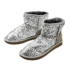 Silberne isolierte Stiefel, emu Autumnsnow silber- 2
