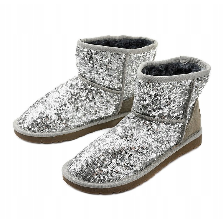 Silberne isolierte Stiefel, emu Autumnsnow silber- 2