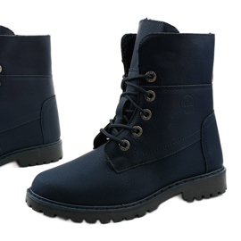 Marineblaue isolierte Stiefel von Tent 1