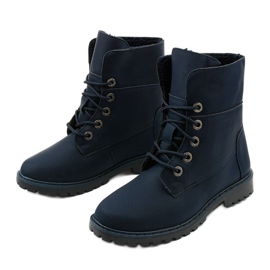 Marineblaue isolierte Stiefel von Tent 2