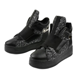 Schwarze isolierte Stiefel von Hentevar silber- 2