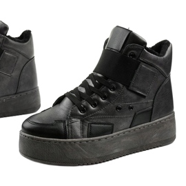 Isolierte Stiefeletten auf Riverview schwarz grau 1