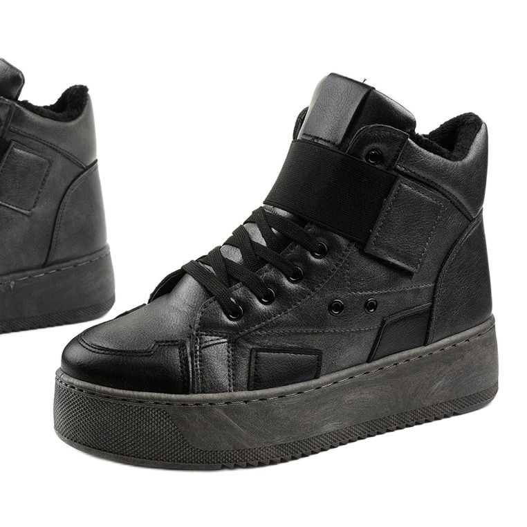 Isolierte Stiefeletten auf Riverview schwarz grau 1