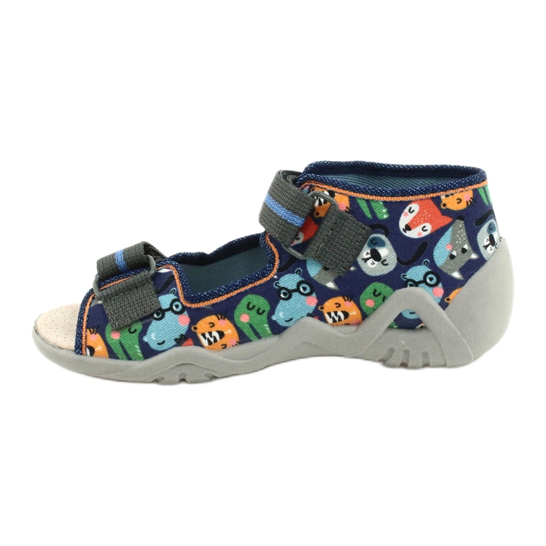 Befado gelbe Kinderschuhe 350P013 marineblau blau orange grau 2