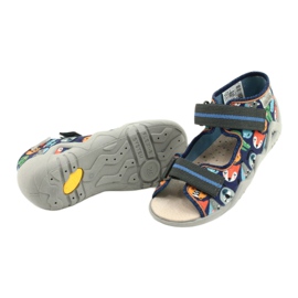 Befado gelbe Kinderschuhe 350P013 marineblau blau orange grau 4