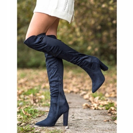 Sweet Shoes Hohe Stiefel in Spitz navy blau blau 1