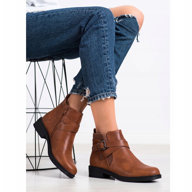 Top Shoes Klassische braune Stiefel 2