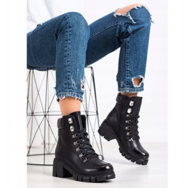 Ideal Shoes Öko-Lederarbeiter schwarz 1