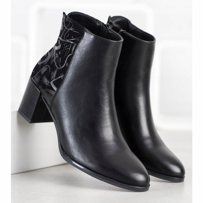 Sergio Leone Warme Stiefel mit Muster schwarz 2