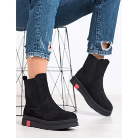 Gogo Slip-on-Stiefel auf der Plattform schwarz 1